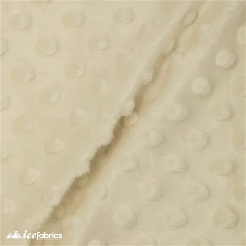 Ivory Dot Bubble Minky Fabric By The Yard 3 Ivory Dot Bubble Minky Fabric By The Yard