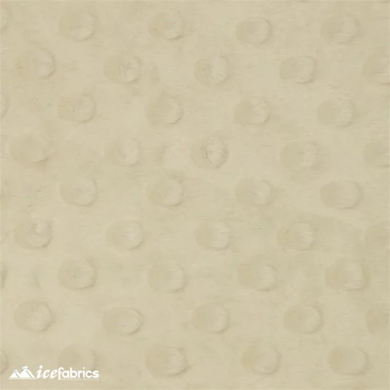 Ivory Dot Bubble Minky Fabric By The Yard 5 Ivory Dot Bubble Minky Fabric By The Yard - Image 3