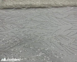 Ivory Handmade Beaded Fabric / Lace Fabric With Sequin -Luxtex Store ivory handmade beaded fabric lace fabric with sequin 598787