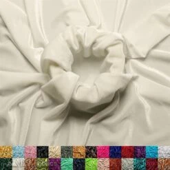 Ivory Wholesale Velvet Fabric Stretch | 60" Wide