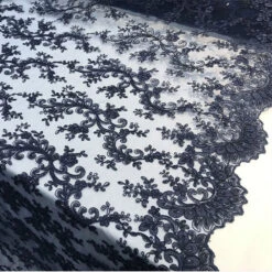 Lace Fabric Embroidered Flowers Lace By The Yard -Luxtex Store lace fabric embroidered flowers lace by the yard 142940