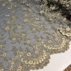 Lace Fabric Embroidered Flowers Lace By The Yard -Luxtex Store lace fabric embroidered flowers lace by the yard 311447
