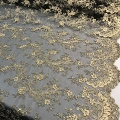 Lace Fabric Embroidered Flowers Lace By The Yard -Luxtex Store lace fabric embroidered flowers lace by the yard 311547