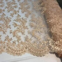 Lace Fabric Embroidered Flowers Lace By The Yard -Luxtex Store lace fabric embroidered flowers lace by the yard 562469