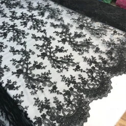 Lace Fabric Embroidered Flowers Lace By The Yard -Luxtex Store lace fabric embroidered flowers lace by the yard 639844