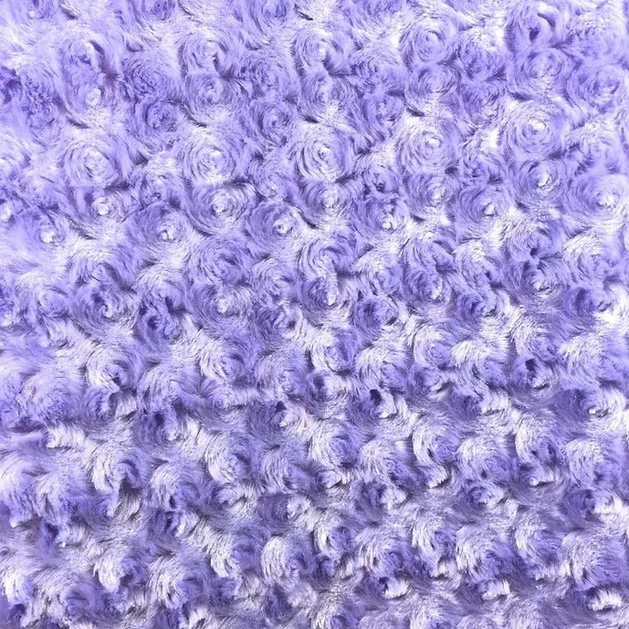 Lavender Rosebud Minky Fabric by the Yard 3 Lavender Rosebud Minky Fabric by the Yard