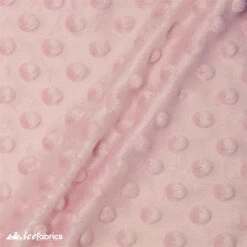Light Pink Dot Bubble Minky Fabric By The Yard