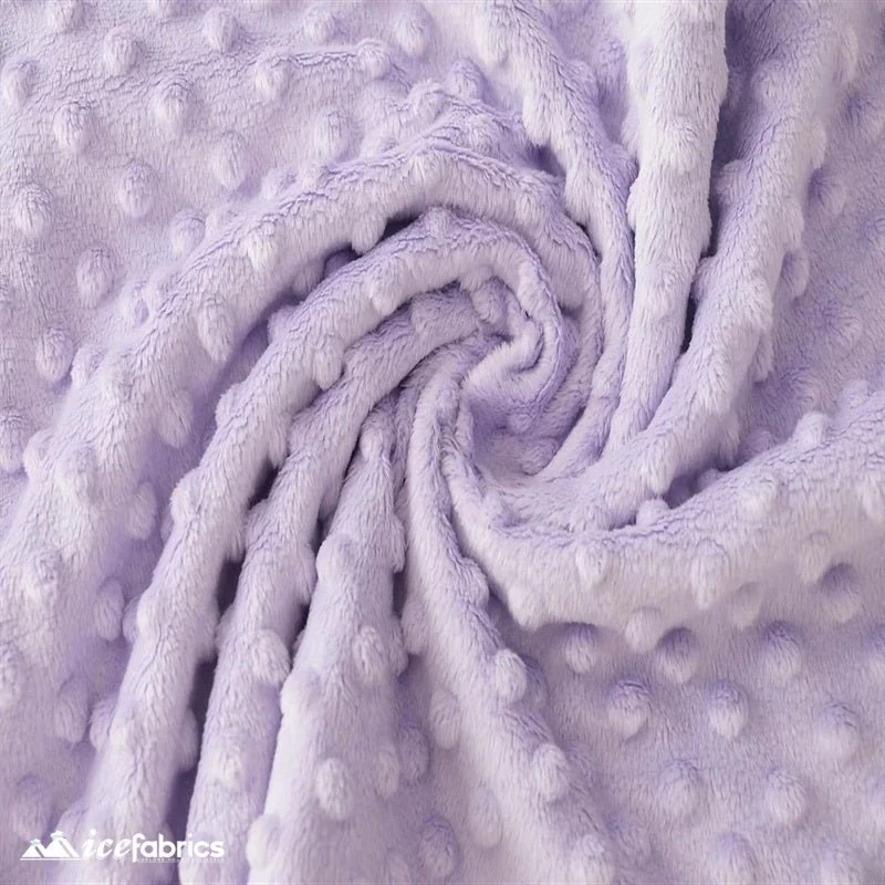 Lilac Dot Bubble Minky Fabric By The Yard 5 Lilac Dot Bubble Minky Fabric By The Yard - Image 3