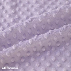 Lilac Dot Bubble Minky Fabric By The Yard