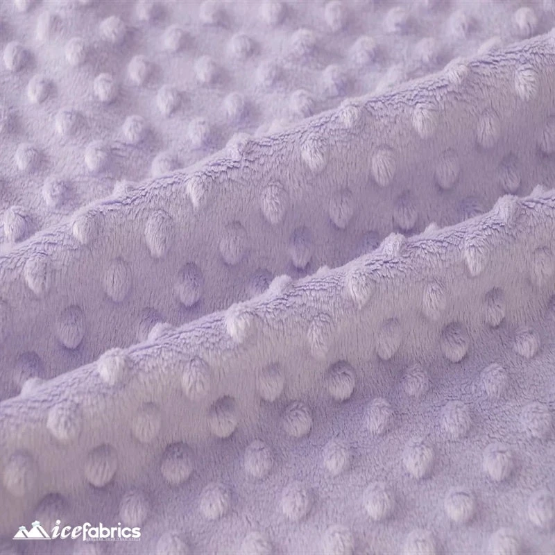 Lilac Dot Bubble Minky Fabric By The Yard 3 Lilac Dot Bubble Minky Fabric By The Yard