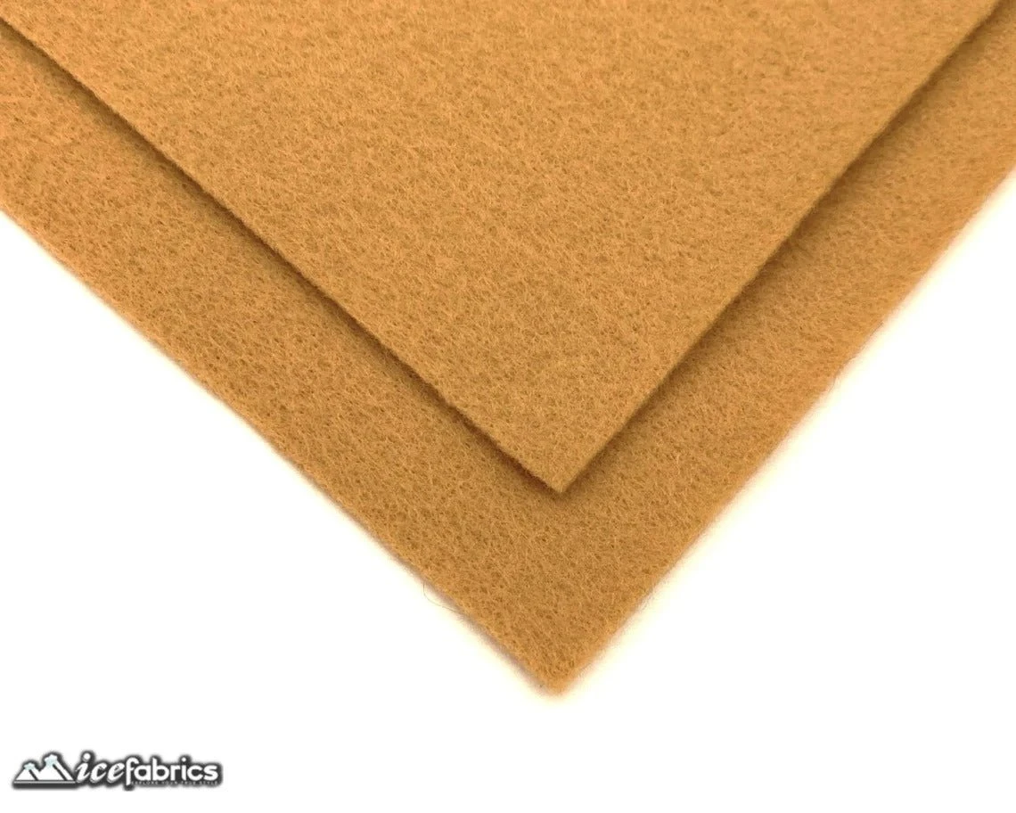 Lt Camel Acrylic Felt Fabric / 1.6mm Thick _ 72” Wide 4 Lt Camel Acrylic Felt Fabric / 1.6mm Thick _ 72” Wide - Image 2