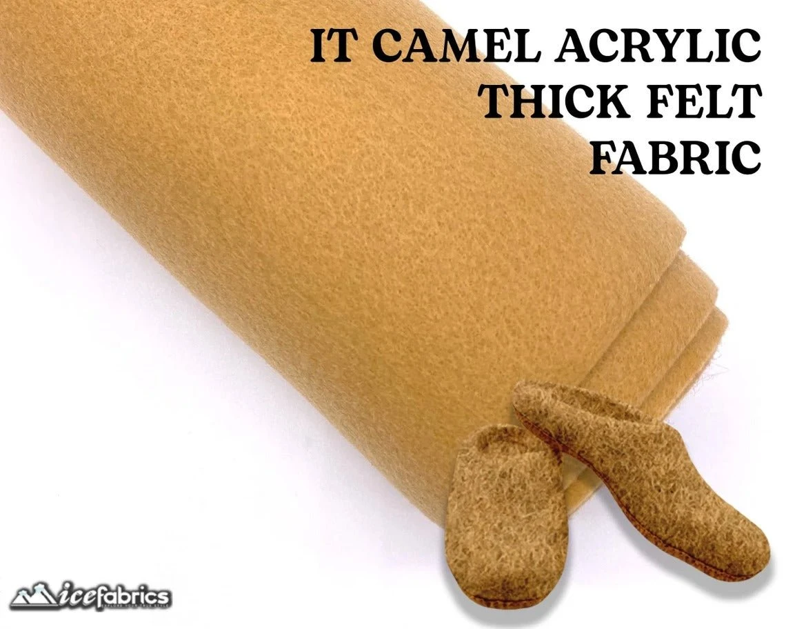 Lt Camel Acrylic Felt Fabric / 1.6mm Thick _ 72” Wide 5 Lt Camel Acrylic Felt Fabric / 1.6mm Thick _ 72” Wide - Image 3