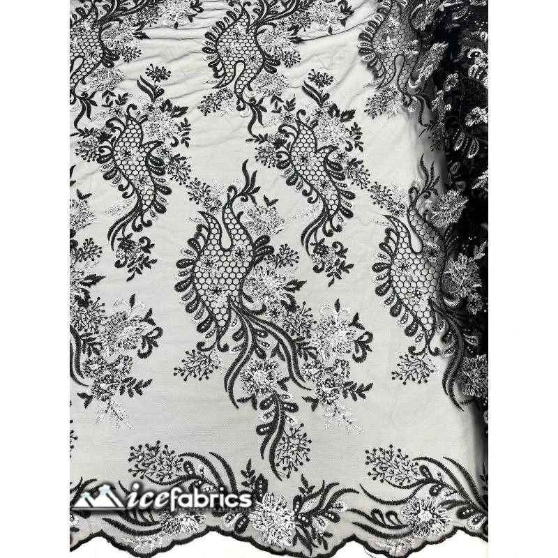 Luca Lace Fabric | Floral Embroidery Lace 4 Luca Lace Fabric | Floral Embroidery Lace - Image 2