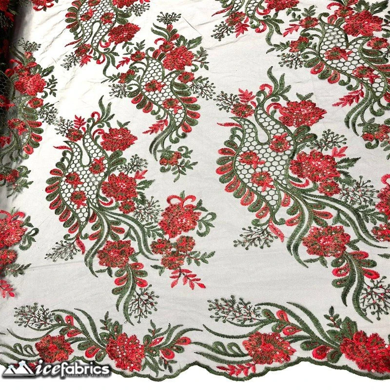 Luca Lace Fabric | Floral Embroidery Lace 19 Luca Lace Fabric | Floral Embroidery Lace - Image 17