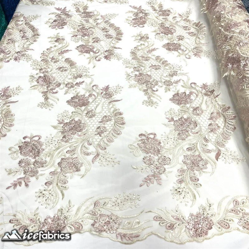 Luca Lace Fabric | Floral Embroidery Lace 13 Luca Lace Fabric | Floral Embroidery Lace - Image 11