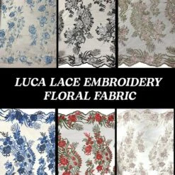 Luca Lace Fabric | Floral Embroidery Lace