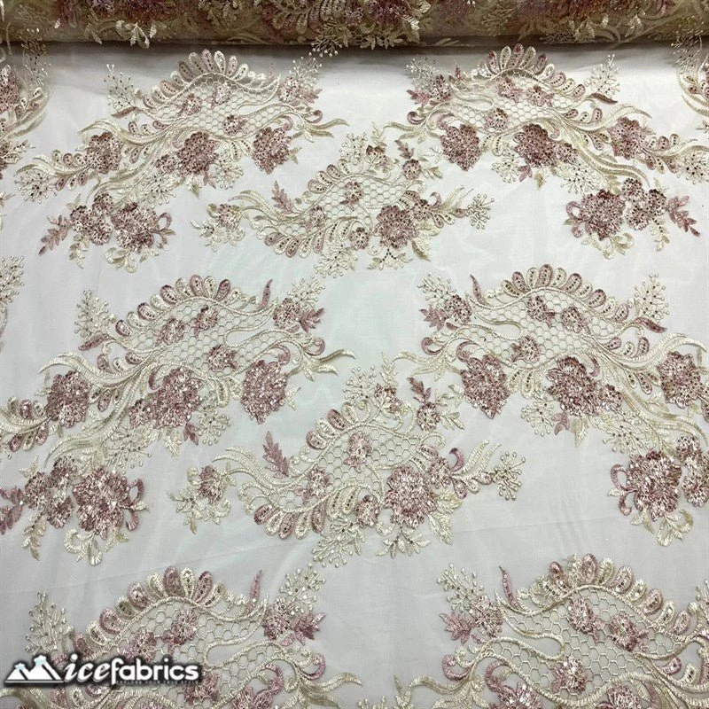 Luca Lace Fabric | Floral Embroidery Lace 14 Luca Lace Fabric | Floral Embroidery Lace - Image 12