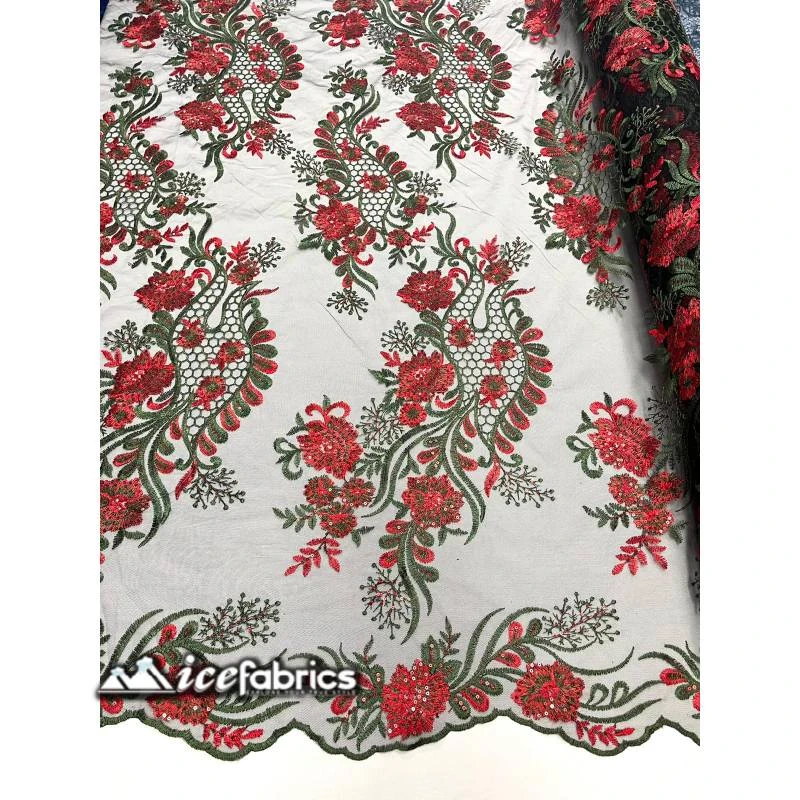 Luca Lace Fabric | Floral Embroidery Lace 5 Luca Lace Fabric | Floral Embroidery Lace - Image 3