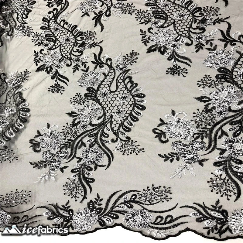 Luca Lace Fabric | Floral Embroidery Lace 8 Luca Lace Fabric | Floral Embroidery Lace - Image 6