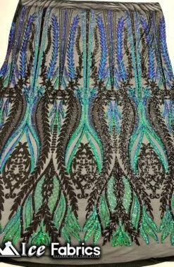 Lucy Damask Sequin Fabric On Spandex Mesh -Luxtex Store lucy damask sequin fabric on spandex mesh 728931