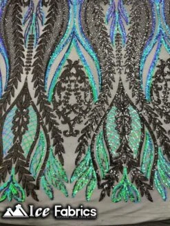 Lucy Damask Sequin Fabric On Spandex Mesh -Luxtex Store lucy damask sequin fabric on spandex mesh 731304
