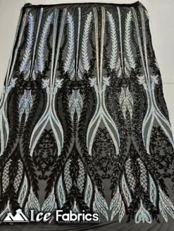 Lucy Damask Sequin Fabric On Spandex Mesh -Luxtex Store lucy damask sequin fabric on spandex mesh 753017