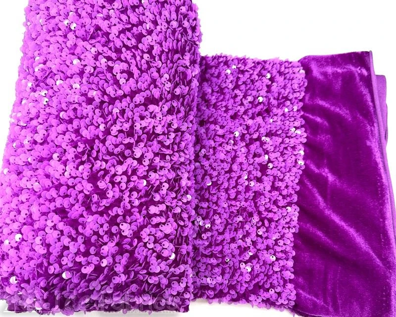 Luxury Stretch Velvet Sequin Fabric All Over Full Sequin 10 Luxury Stretch Velvet Sequin Fabric All Over Full Sequin - Image 8