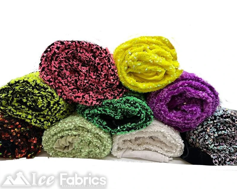 Luxury Stretch Velvet Sequin Fabric All Over Full Sequin 3 Luxury Stretch Velvet Sequin Fabric All Over Full Sequin