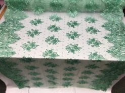 Mint Design Shop Prom Bridal Design Transparent Fabric Mesh Lace Embroidered Wedding Decoration Night Gowns Tablecloths Fashion Dresses