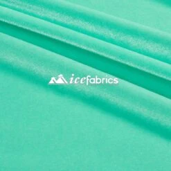 Mint Green Velvet Fabric | 4 Way Stretch Spandex