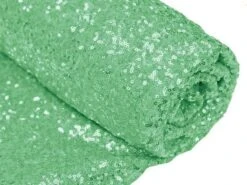 Mint Luxury Design Tablecloth, Table Runner Sequin Fabric By The Yard