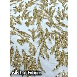 Modern Floral Embroidery Beaded Lace Fabric With Sequin -Luxtex Store modern floral embroidery beaded lace fabric with sequin 390919