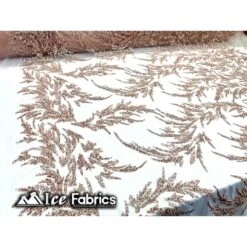 Modern Floral Embroidery Beaded Lace Fabric With Sequin -Luxtex Store modern floral embroidery beaded lace fabric with sequin 599355