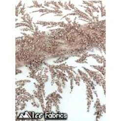 Modern Floral Embroidery Beaded Lace Fabric With Sequin -Luxtex Store modern floral embroidery beaded lace fabric with sequin 805474