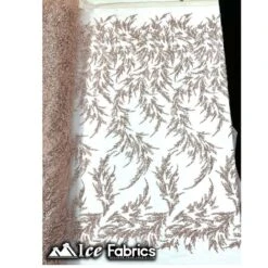 Modern Floral Embroidery Beaded Lace Fabric With Sequin -Luxtex Store modern floral embroidery beaded lace fabric with sequin 846476