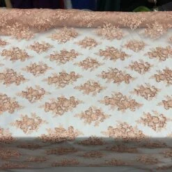 Modern Flower Design Metallic Embroidered Cord Prom With Sequins Mesh Lace Fabric -Luxtex Store modern flower design metallic embroidered cord prom with sequins mesh lace fabric 598312