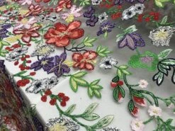 Multi-Color Bridal Wedding Designed Beaded Mesh Lace Fabric -Luxtex Store multi color bridal wedding designed beaded mesh lace fabric 594890