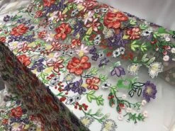 Multi-Color Bridal Wedding Designed Beaded Mesh Lace Fabric -Luxtex Store multi color bridal wedding designed beaded mesh lace fabric 899208