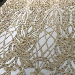 Multi-Color Design Embroidered Beaded Lace Fabric -Luxtex Store multi color design embroidered beaded lace fabric 179519