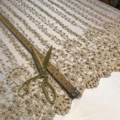 Multi Design Beaded Fabric, Lace Fabric By The Yard -Luxtex Store multi design beaded fabric lace fabric by the yard 612178