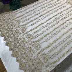 Multi Design Beaded Fabric, Lace Fabric By The Yard -Luxtex Store multi design beaded fabric lace fabric by the yard 715829