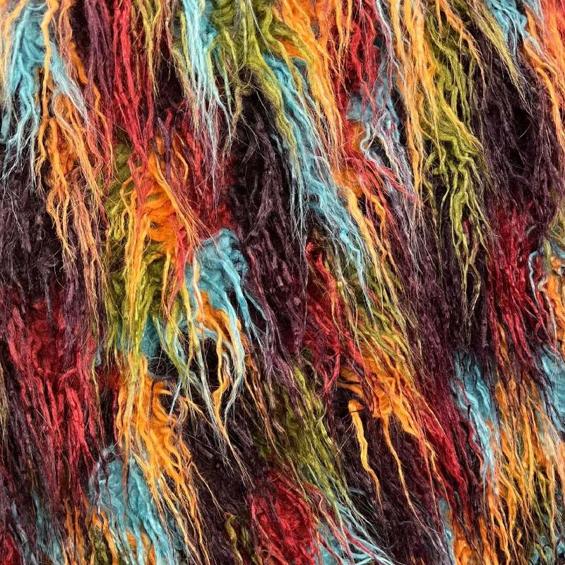 Multicolor Long Pile Mongolian Faux Fur Fabric 8 Multicolor Long Pile Mongolian Faux Fur Fabric - Image 6