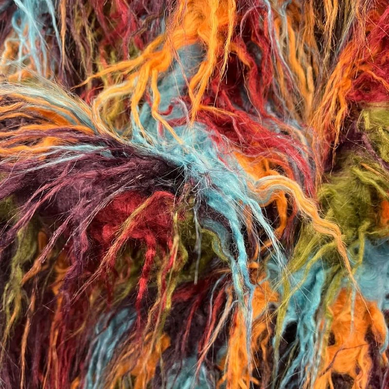 Multicolor Long Pile Mongolian Faux Fur Fabric 7 Multicolor Long Pile Mongolian Faux Fur Fabric - Image 5