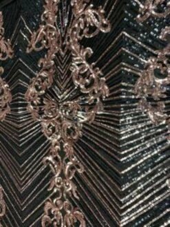 Nadia 4 Way Stretch Sequin Spandex Embroidered Fabric Sold By The Yard