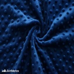 Navy Blue Dot Bubble Minky Fabric By The Yard -Luxtex Store navy blue dot bubble minky fabric by the yard 2