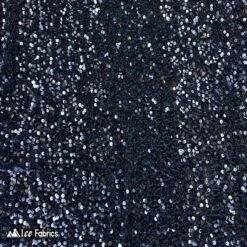 Navy Blue Emma Stretch Velvet Fabric With Embroidery Sequin -Luxtex Store navy blue emma stretch velvet fabric with embroidery sequin 955136