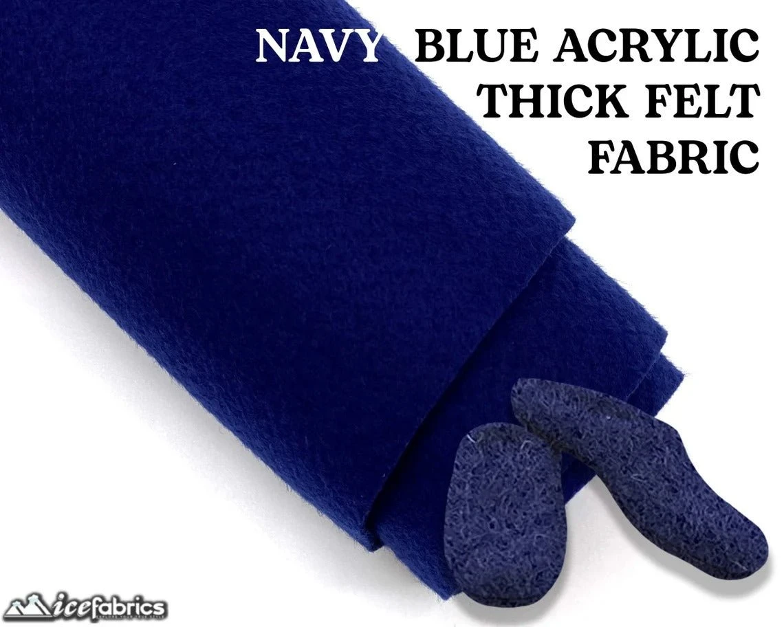Navy Blue Felt Material Acrylic Felt Material 1.6mm Thick 5 Navy Blue Felt Material Acrylic Felt Material 1.6mm Thick - Image 3