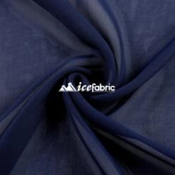 Navy Mia Chiffon Fabric / 60’’ Wide Soft Chiffon Sheer Fabric