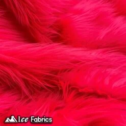 Neon Pink Mohair Faux Fur Fabric Wholesale (20 Yards Bolt)