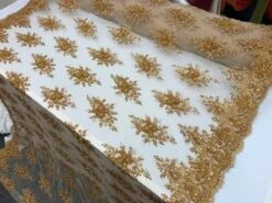 New Beaded French Embroidered Handmade Mesh Lace Floral Fabric -Luxtex Store new beaded french embroidered handmade mesh lace floral fabric 691272